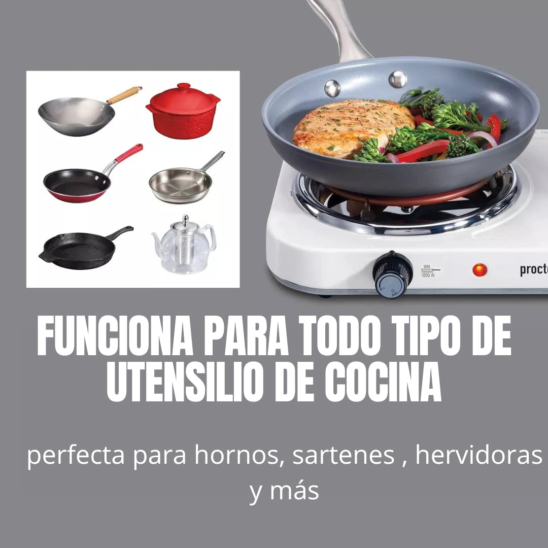 Estufa Eléctrica 2 puestos- Diseño Compacto Y Ligero ✅